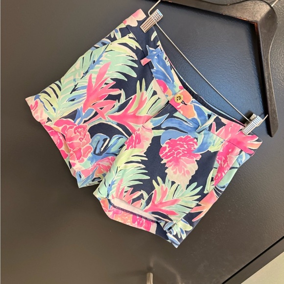 Lilly Pulitzer size 6 EUC Pink and Blue Shorts shorts muted bright - Picture 2 of 14